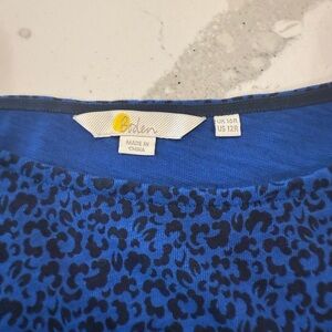 Boden Blue Leopard Print Dress- size 12